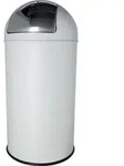 "helit Metall-Abfalleimer "the dome", 50 Liter, wei&szlig;"
