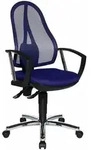 Topstar B&uuml;rostuhl Open Point P Plus, OP79A T38 blau, chrom Stoff