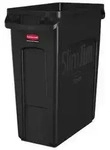 RUBBERMAID 1955959 Slim Jim&reg; Abfallbeh&auml;lter mit Luftkan&auml;len - 60 L, schwarz