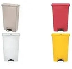 Rubbermaid Tret-Abfalleimer Slim Jim, 68 Liter, wei&szlig; (71240036)