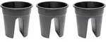 KHW 34135 Blumentopf Flowerclip, 3-er Set, anthrazit