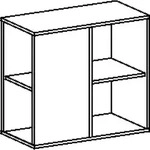 Geram&ouml;bel Regal Flex S-381200-W 2OH 800x400x720mm wei&szlig;