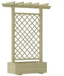 vidaXL Pergola mit Pflanzkasten 162x56x204 cm Holz