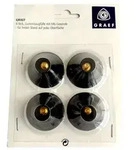Graef 0000001 Gummisaugf&uuml;&szlig;e, mit M6-Gewinde, anthrazit (4er Pack)