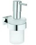 GROHE Seifenspender Essentials Cube m Halter F&uuml;llmenge 160ml chr