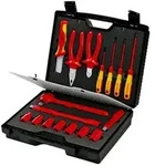 KNIPEX 98 99 11 Kompaktkoffer 17-teilig mit isolierten Werkzeugen f&uuml;r Arbeiten an
