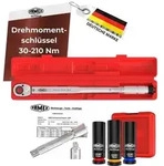 FAMEX 10886-3N Drehmomentschl&uuml;ssel Set 1/2 Zoll (12,5mm) 30-210 Nm - mit