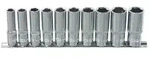 "KS Tools 918.0612 1/2" CHROMEplus Sechskant-Stecknuss-Satz, lang, 10-tlg. 10-19m"