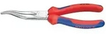 Mechanikerzange - 200 mm - flach, runde Backen - verchromt - mit