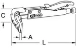 KS Tools 115.1080 Schwei&szlig;-Gripzange, 205 mm