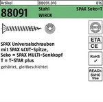 Schraube R 88091 SEKO/T-STAR 4,5x 50/44-T20 Stahl WIROX 500 St&uuml;ck SPAX