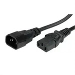 ROLINE Apparate-Verbindungskabel, IEC 320 C14 - C13, schwarz, 3 m Kabel Stromkabel