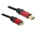 Delock USB-Kabel USB 3.2 Gen1 USB-A Stecker, USB-Micro-B 3.0 Stecker 5.00 m Rot,