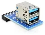 DELOCK USB3.0 Pin Header Buchse > 2 x USB3.0 Buchse