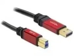 Delock USB-Kabel USB 3.2 Gen1 USB-A Stecker, USB-B Stecker 3.00m Rot, Schwarz