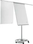 Flipchart Schreibfl&auml;che B680xH1065mm creme/lichtgrau fahrbar MAGNETOPLAN