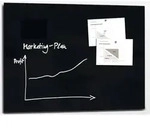 Glas-Magnetboard artverum 120x90cm schwarz