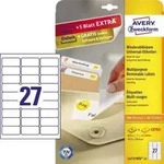 Avery Zweckform Etikett L4737REV-25 63,5x29,6mm wei&szlig; 675 St./Pack.