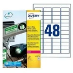 AVERY ZWECKFORM - Avery Heavy Duty Laser Labels - Polyester - wei&szlig; - 45.7 x 21.2 mm