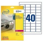 AVERY ZWECKFORM - Avery TripleBond Labels L6140 - Permanenter Klebstoff - wei&szlig; -