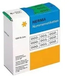 HERMA - Schwarz, gr&uuml;n - 10 x 22 mm 3000 Etikett(en) (1000 Bogen x 3)