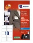 AVERY ZWECKFORM - Avery Name Badge - Polypropylen (PP) - wei&szlig; - 50 x 80 mm 200 Stck.