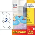 CD-Etiketten SuperSize A4 117mm 40 Bogen/80 Etiketten wei&szlig;