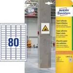 AVERY ZWECKFORM - Avery L7872-20, Wei&szlig;, Rechteck, Dauerhaft, Blau auf weiss, 35,6 x