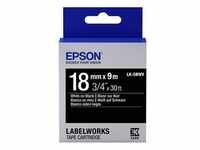 Epson LabelWorks LK-5BWV - Weiß auf Schwarz - Rolle (1,8 cm x 9 m)