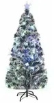 vidaXL Weihnachtsbaum mit Beleuchtung und St&auml;nder 210 cm Glasfaser