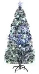 vidaXL Weihnachtsbaum mit Beleuchtung und St&auml;nder 180 cm Glasfaser