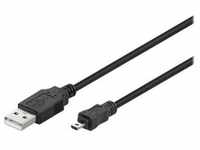 goobay - USB-Kabel - Mini-USB, 8-polig (M) zu USB (M) - 1.8 m - Schwarz