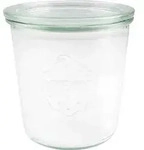WECK 742 Sturzform-Glas 6er-Karton 1/2l ohne Ringe und Klammern