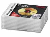 Hama - Slim Jewel Case für Speicher-CD - Kapazität: 2 CD - durchsichtig (Packung