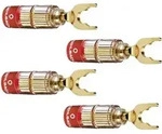 Oehlbach 3023 Lautsprecher-Steckverbinder Stecker, gerade Gold 4St.