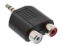 InLine® Audio Adapter, 3,5mm Klinke Stecker an 2x Cinch Buchse, Stereo