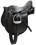 Kerbl Haflinger-Sattel Leder Schwarz 32285