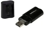 StarTech.com USB Sound Card - 3.5mm Audio Adapter - External Sound Card - Black -
