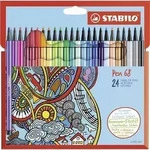 24 STABILO Pen 68 Filzstifte farbsortiert