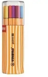 STABILO point 88 - Fineliner - gemischte Farben - 0.4 mm - fein (Packung mit 20)
