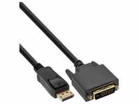 InLine® DisplayPort zu DVI Konverter Kabel, schwarz, 2m Kabel Displayport zu...