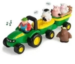 John Deere - Heuwagen mit lustigen Tierger&auml;uschen