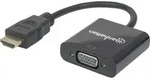 Manhattan 151467 HDMI / VGA Adapter [1x HDMI-Stecker - 1x VGA-Buchse] Schwarz 0.26m