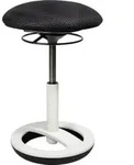 TOPSTAR Hocker Sitness Bob SU43BR0 Fu&szlig; wei&szlig; Bezug schwarz