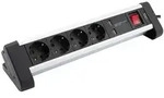 Olympia SL 2425 U, 1,5 m, 4 AC-Ausg&auml;nge, Indoor, 1,5 mm2, Schwarz, Silber, Aluminium
