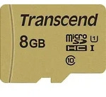 Transcend Premium 500S microSDHC-Karte 8 GB Class 10, UHS-I, UHS-Class 1 inkl.