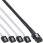 InLine&reg; SAS Anschlusskabel, Mini-SAS SFF-8087 an 4x SATA, 1:1, OCR, 0,5m Kabel