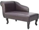 vidaXL Chaiselongue Braun Kunstleder