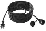 Bachmann 343.172 Strom Verl&auml;ngerungskabel 16 A Schwarz 25.00 m H05VV-F 3G 1,5 mm2