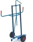 Plattenkarre Trgf.350kg H.1460mm Aufl.-L500xB200mm Bereifung Luft brillantblau